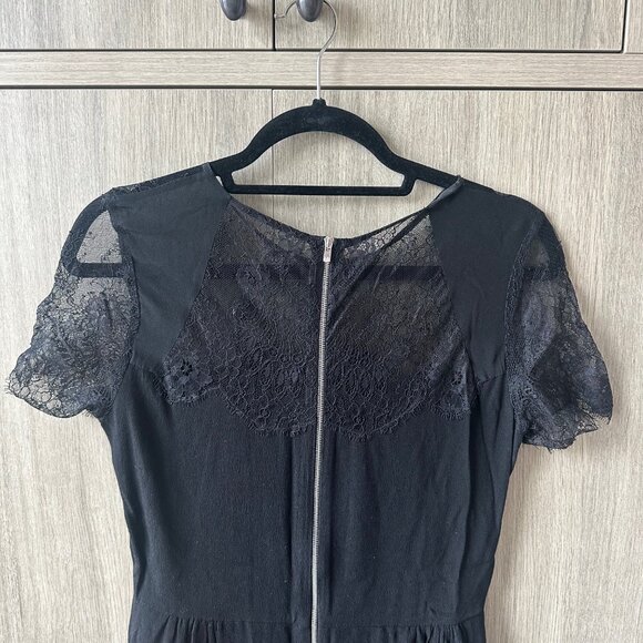 Sandro Black Lace Dress- Size 2 - Picture 4 of 4